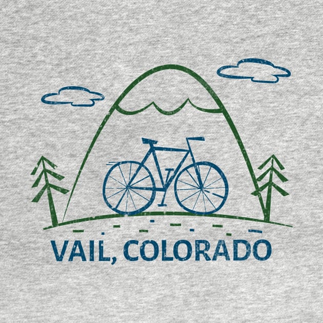 Vail, Colorado Biking by Mountain Morning Graphics